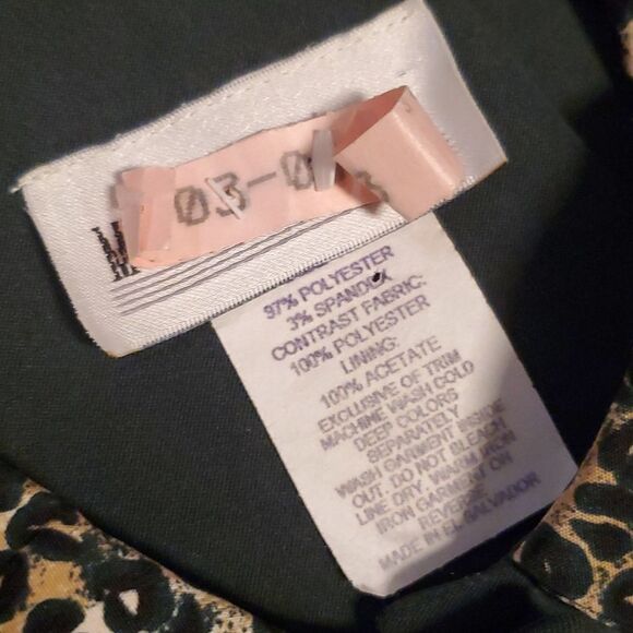 EUC Vintage Miss Dorby Green Cheetah Blazer - Picture 8 of 8